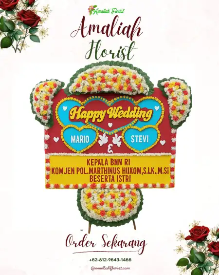 Papan Bunga Pernikahan Ngendut